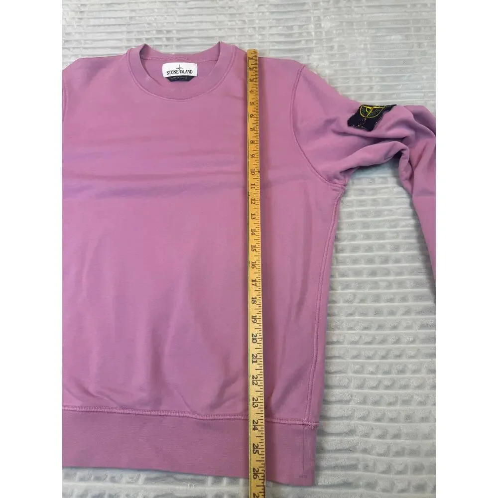 Stone Island Mens Medium Pullover Sweatshirt Lavender Purple Compass Badge BTS