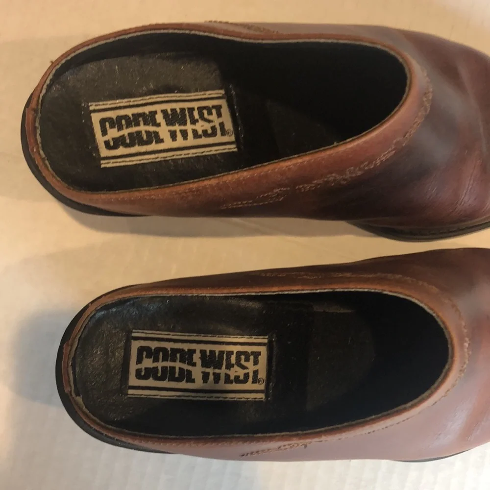 Code West Vintage Brown Leather Ankle Boots