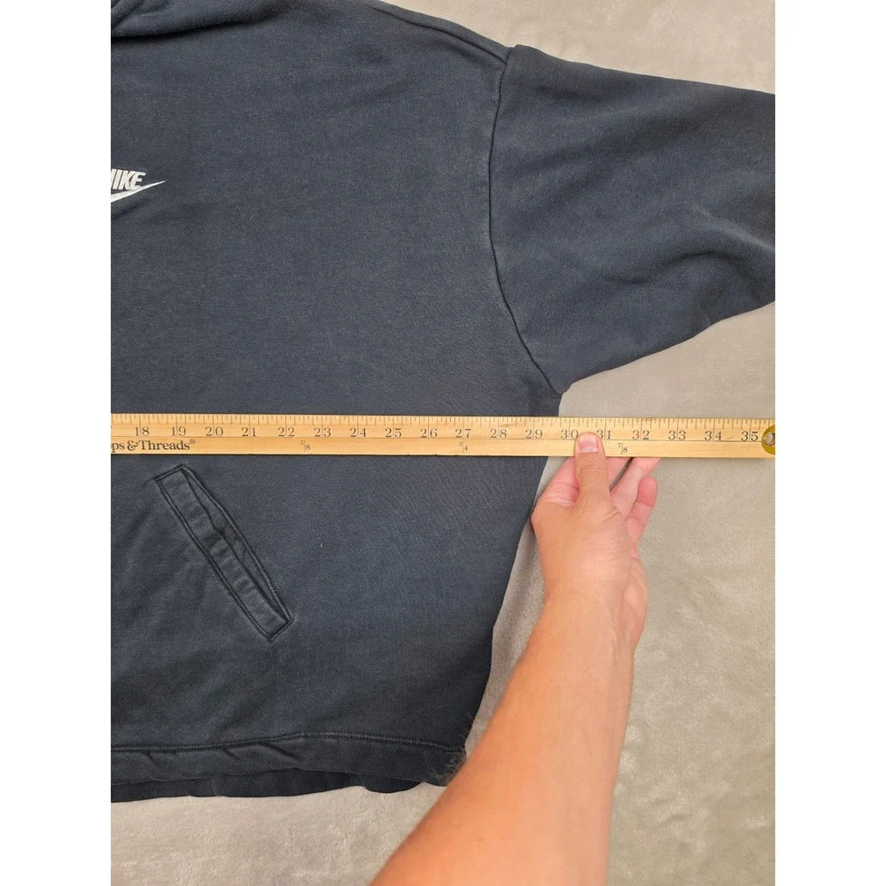 Nike Full Zip Sweatshirt Womens Medium Black DD5376 Oversized Fleece Jacket
