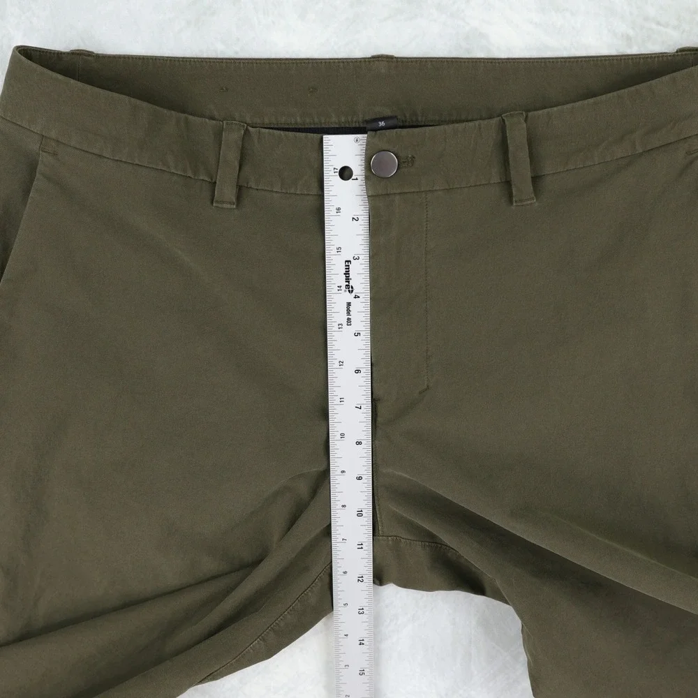 Lululemon ABC Slim-Fit Trouser Stretch Cotton VersaTwill Mens 36 Olive Green