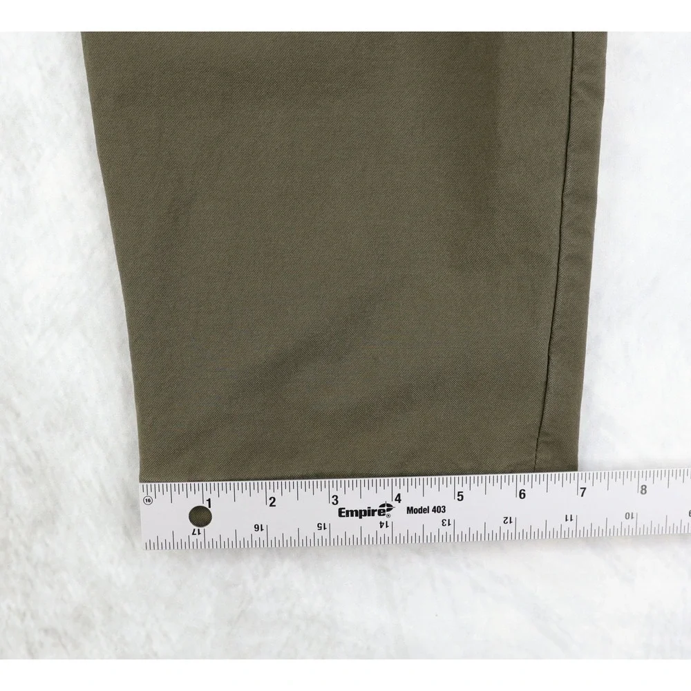 Lululemon ABC Slim-Fit Trouser Stretch Cotton VersaTwill Mens 36 Olive Green