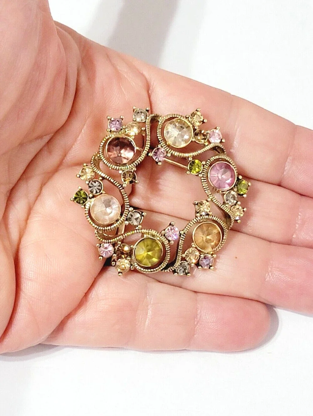 Monet rhinestone wreath