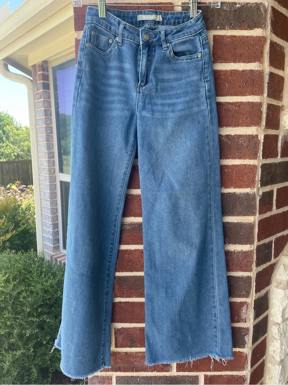 Girls Tractr High-Rise Wide-Leg Jeans - Blue