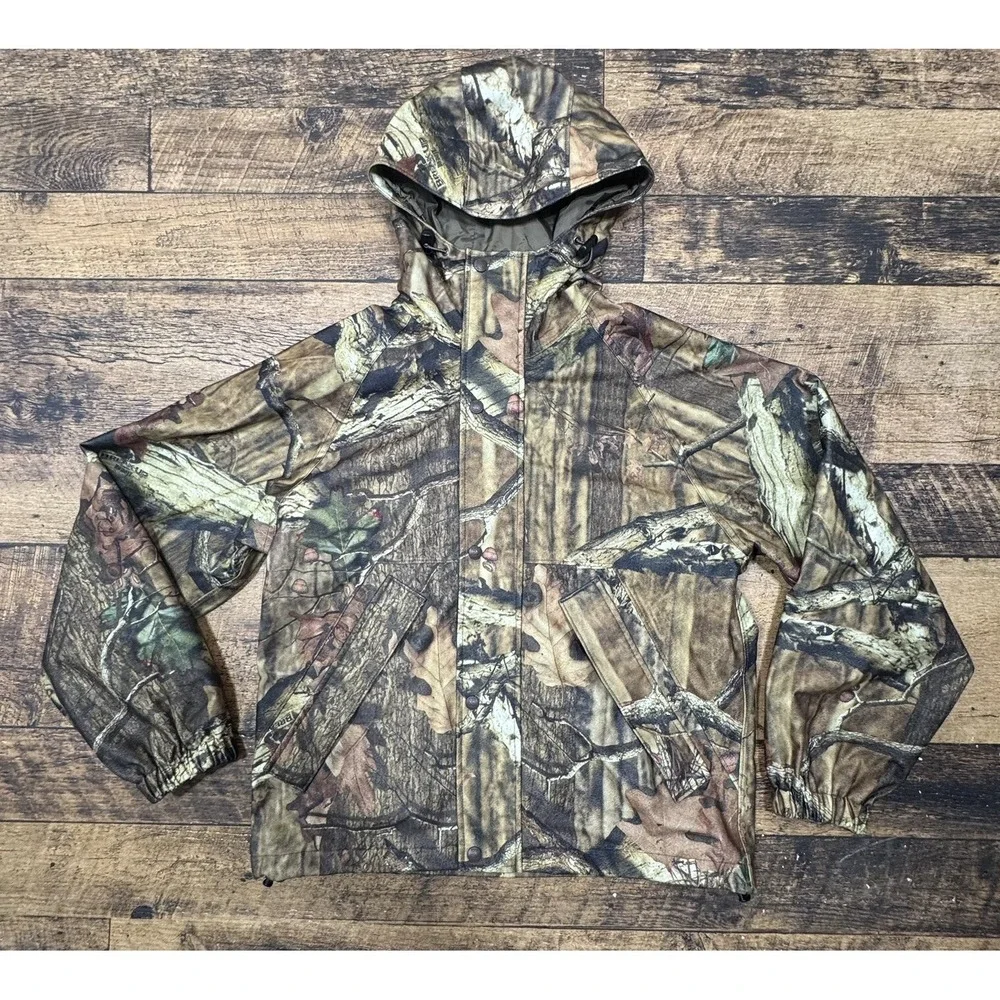 Herter's Coat Camo Mossy‎ Oak Break Up Jacket Hooded Men Sz Small