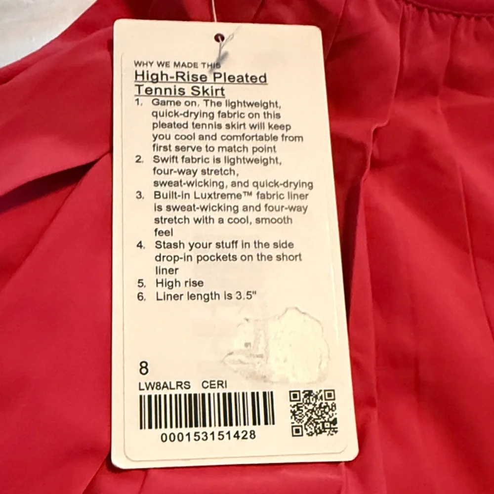 lululemon athletica lightweight pleated