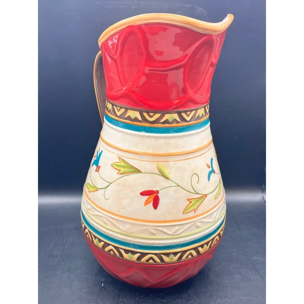 Fitz and Floyd ceramic pitcher