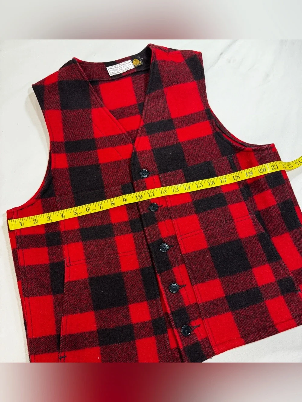 Filson plaid texture authentic