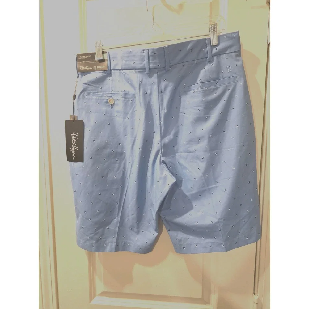 Walter Hagen Men's Blue Wrinkle Resistant Shorts NWT‎ SZ W36