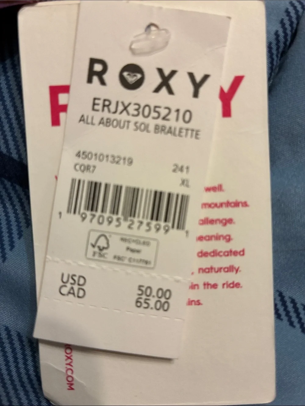 Roxy bralette inspired
