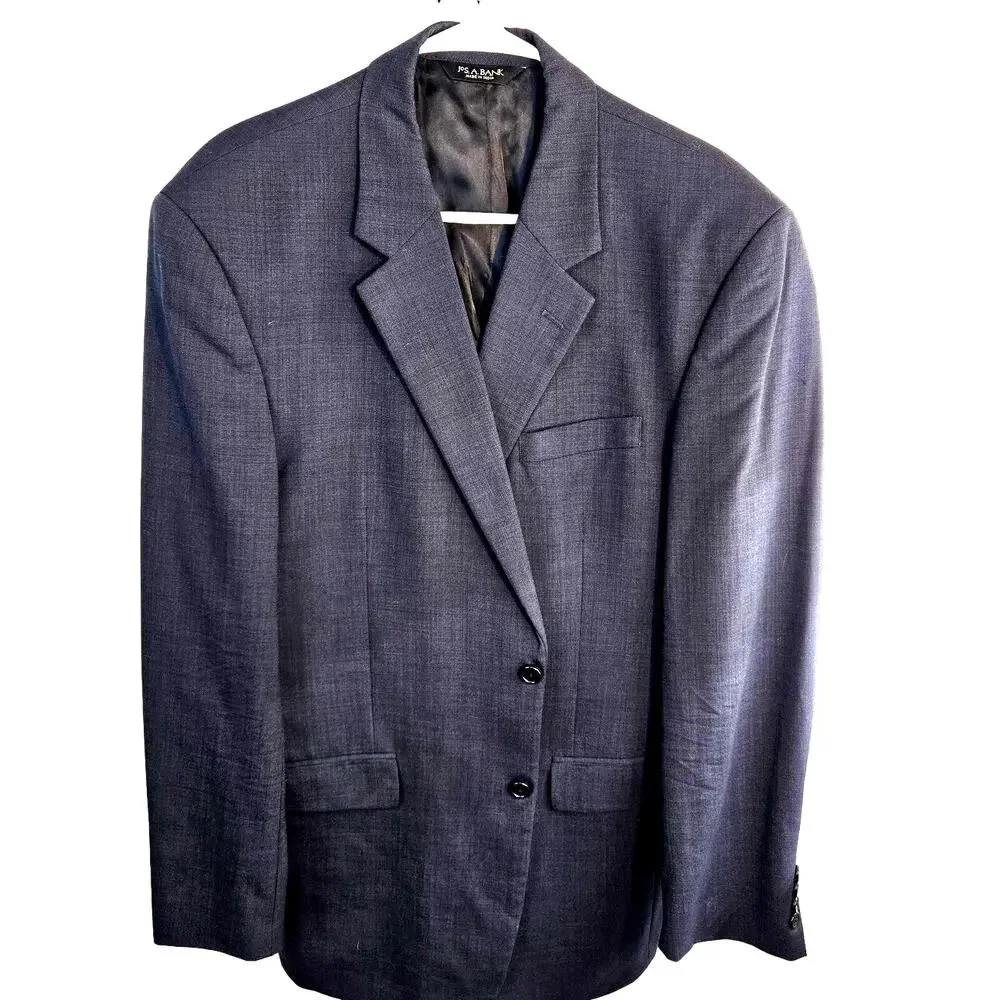 Jos. Bank Men's Blazer 43L 43 L Long Blue Suit Coat 2 Button Sport Jacket