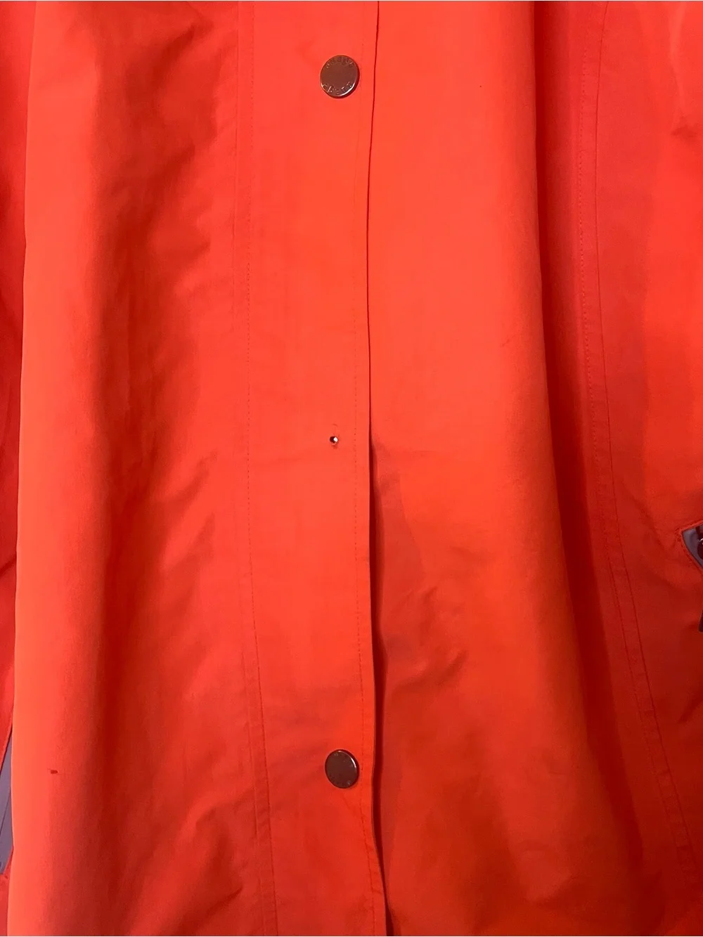 Nuage Bright Orange Hooded Raincoat — Waterproof Hooded Jacket Sz 1X
