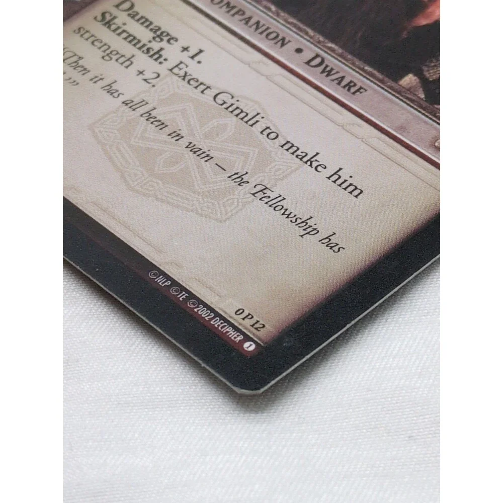 LOTR TCG Gimli Foil Promo Card 0P12