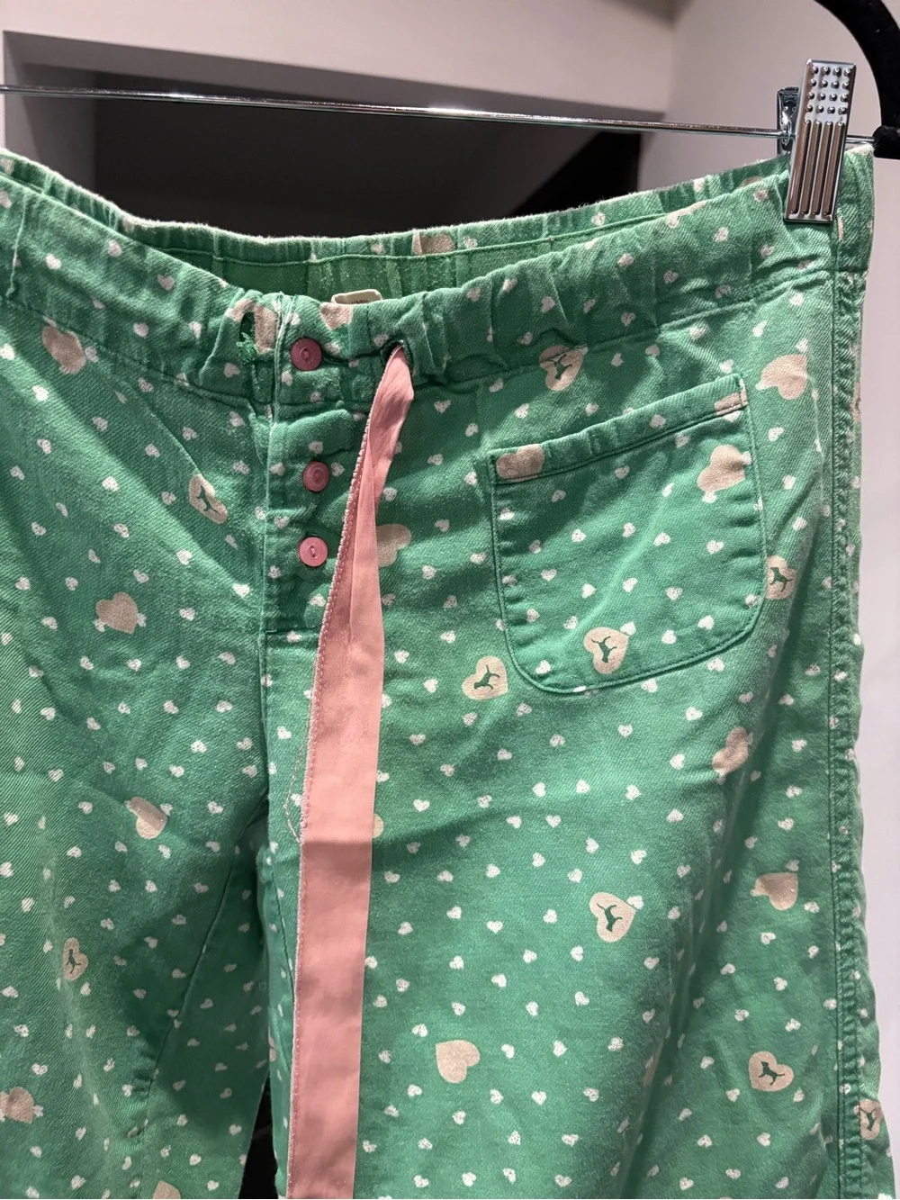 PINK Victorias Secret green pajama