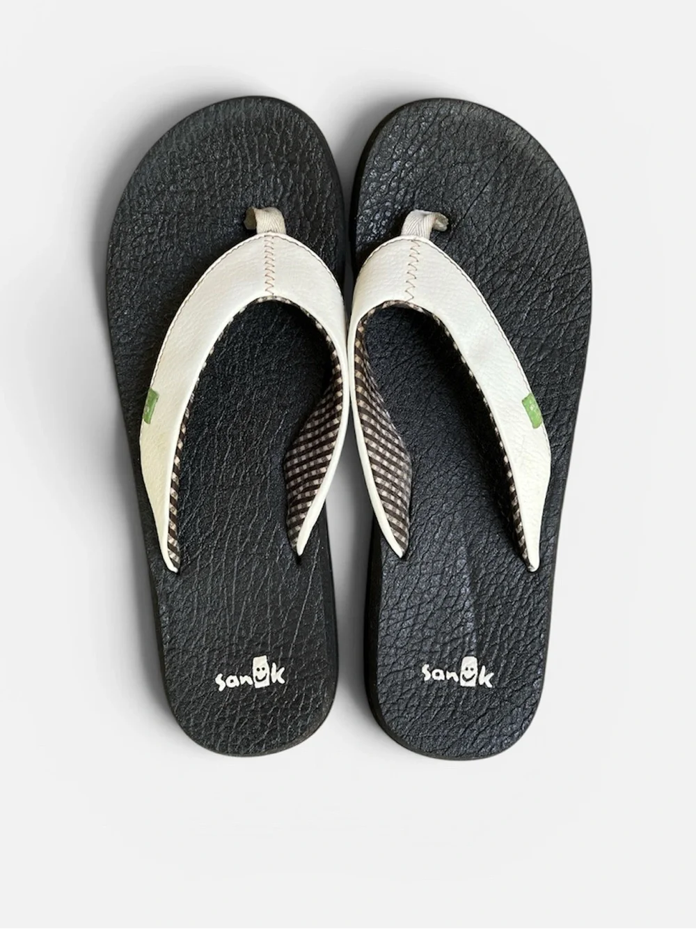 Sanuk Yoga Mat Flip Flop in White SWS2908 Women's Size 9/10