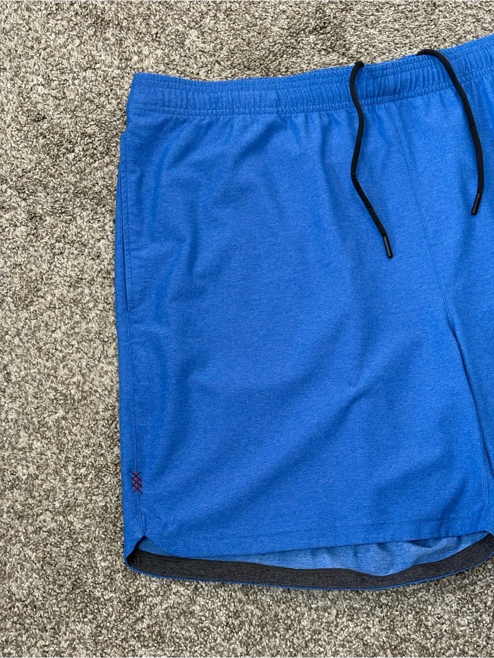 Men’s Rhone Mako Tech Active Training Shorts Size XXL Blue Work Out Pockets