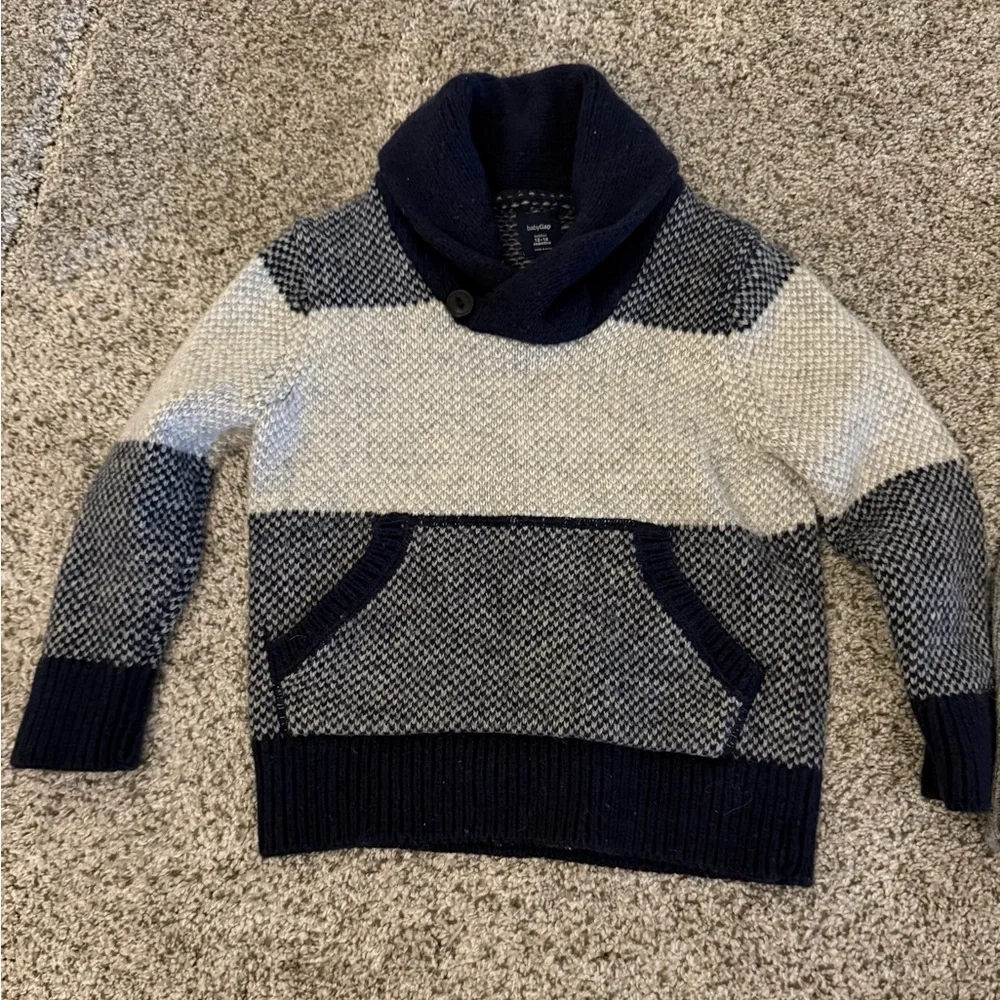 Baby GAP‎ 12-18 mo Turtleneck Sweater in Navy and Gray