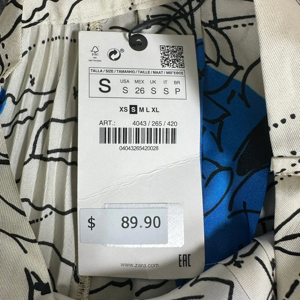 Zara striking pleated
