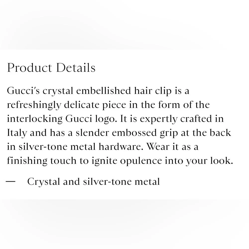 Gucci interlocking hair