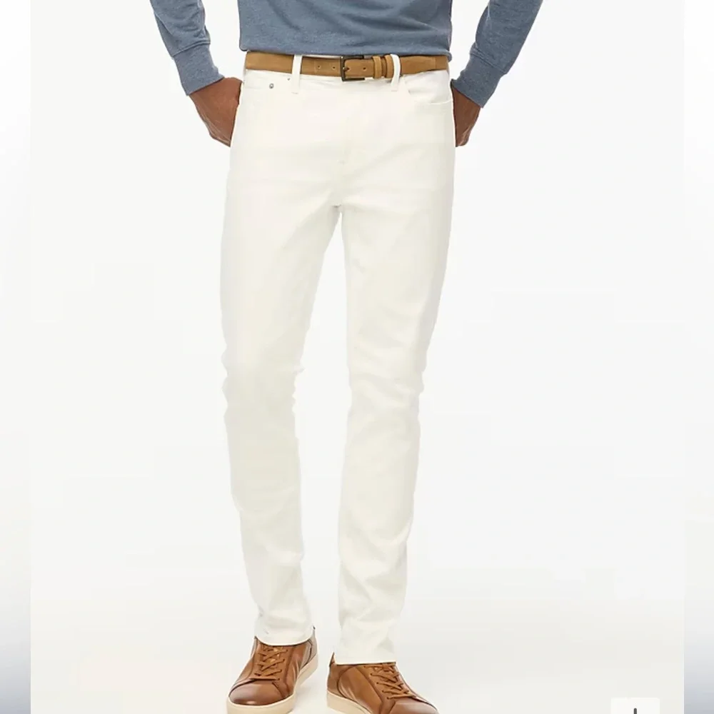 J.Crew Flex Pants Mens 30X30 Slim Fit Straight White Stretch Preppy Chino Casual