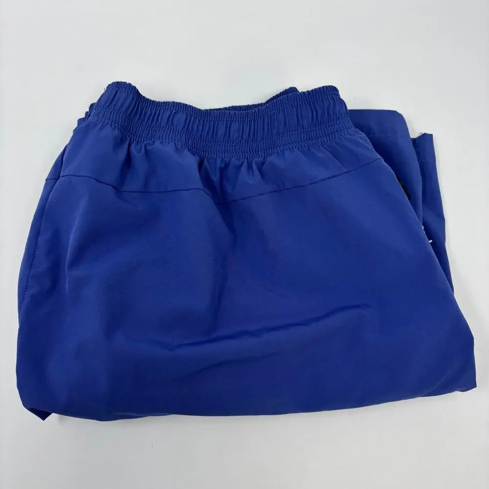Champion Mens 2XL Blue Black‎ Lined Stretch Waist Drawstring Athletic Shorts
