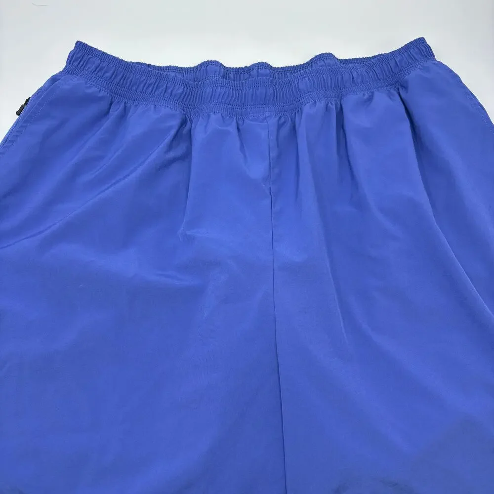 Champion Mens 2XL Blue Black‎ Lined Stretch Waist Drawstring Athletic Shorts