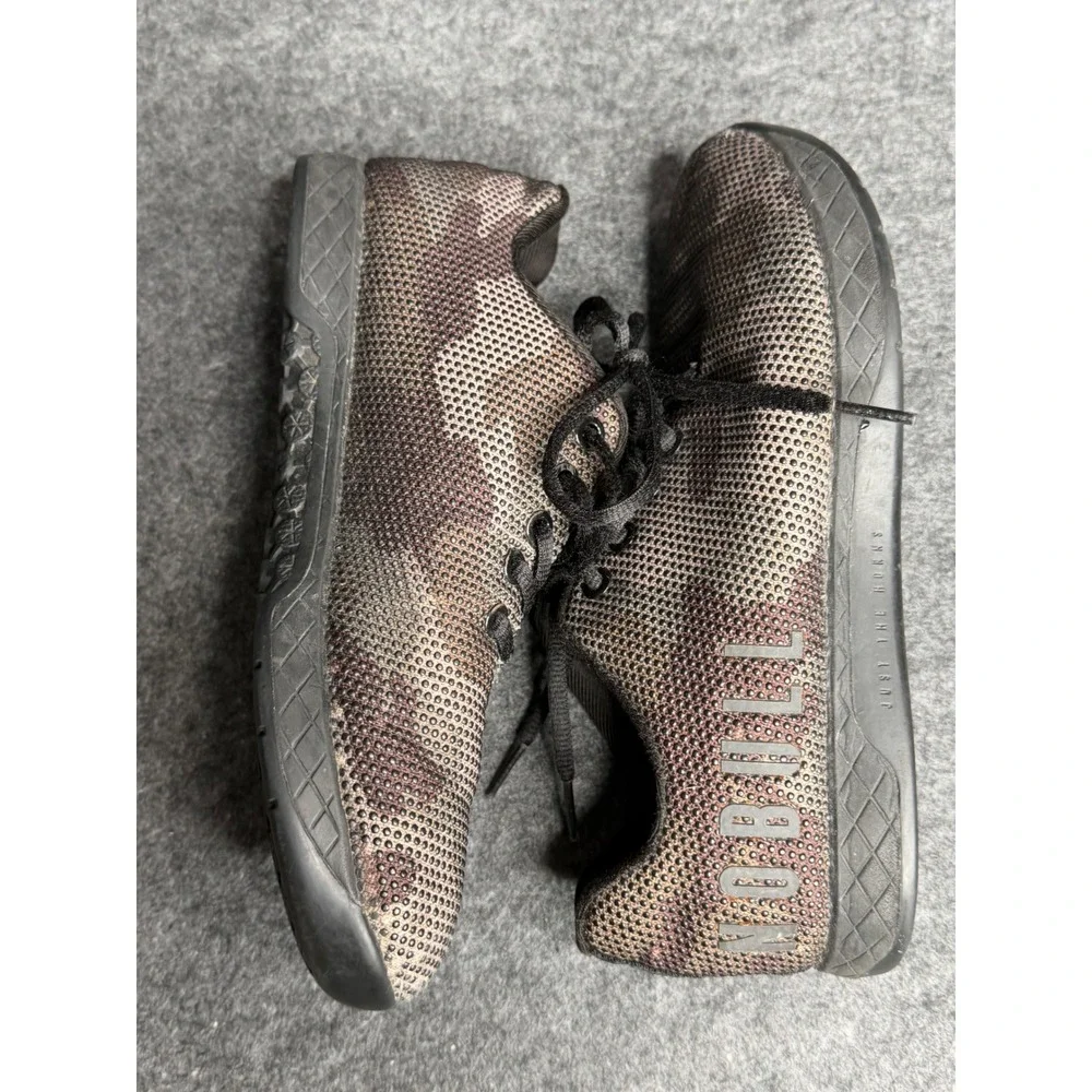 NOBULL Trainer Camo SuperFabric Cross Training Shoes Womens 7.5 Mens 6 Brown Bla
