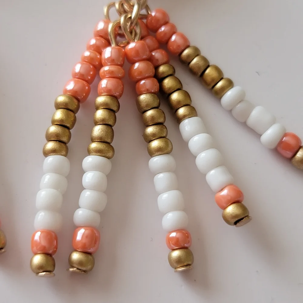 Beachy Seashell Beaded Earrings