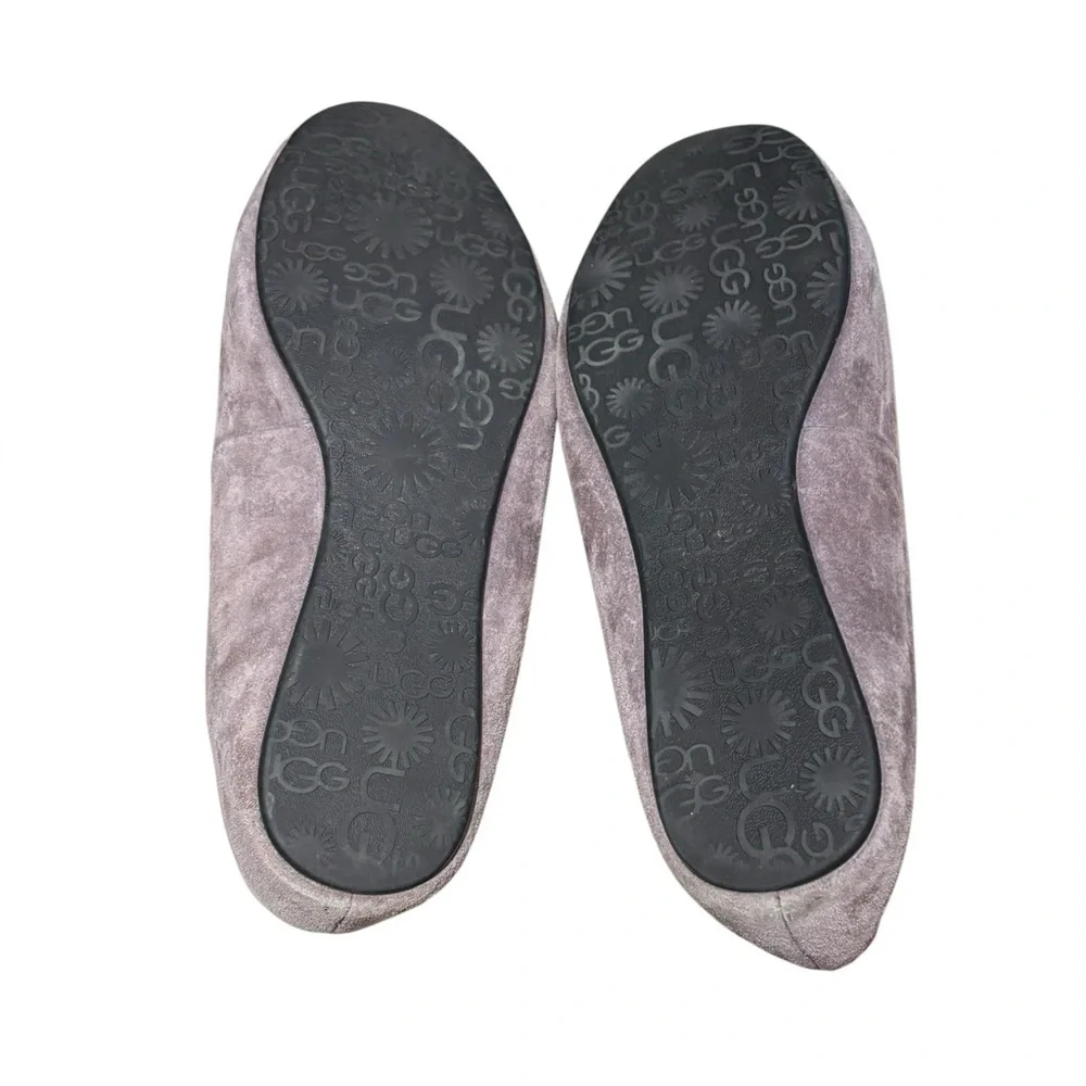 UGG Alloway Crystal Bow Flat Shoe Gray Size 9