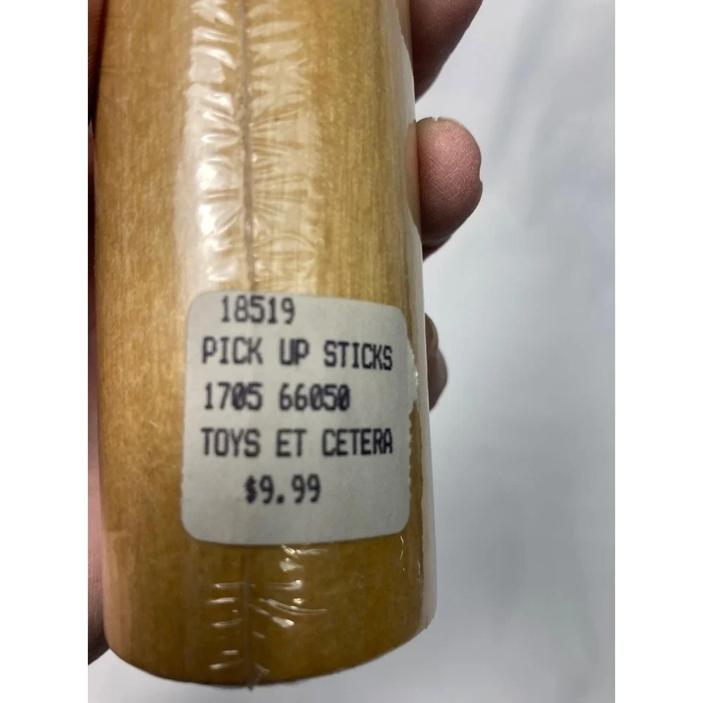 Vintage Pickup Sticks Game – Sealed Wooden Tube‎ – Classic Retro Toy