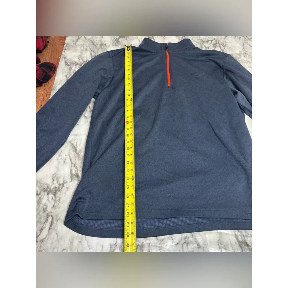 Callaway golf performance top Navy Blue Quarter-Zip Pullover Orange Zip XL