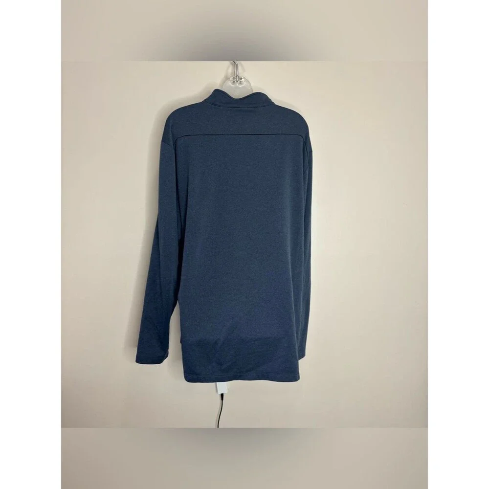 Callaway golf performance top Navy Blue Quarter-Zip Pullover Orange Zip XL