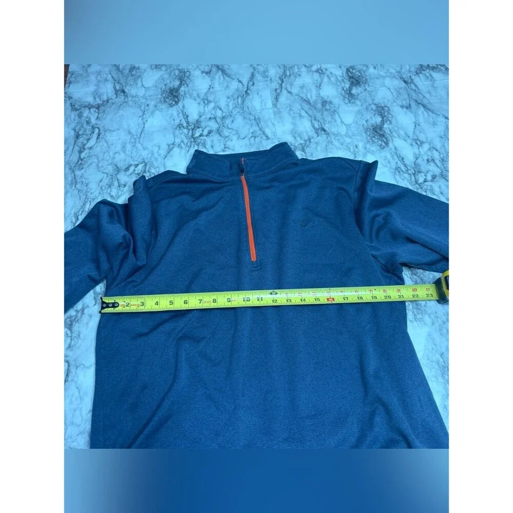 Callaway golf performance top Navy Blue Quarter-Zip Pullover Orange Zip XL