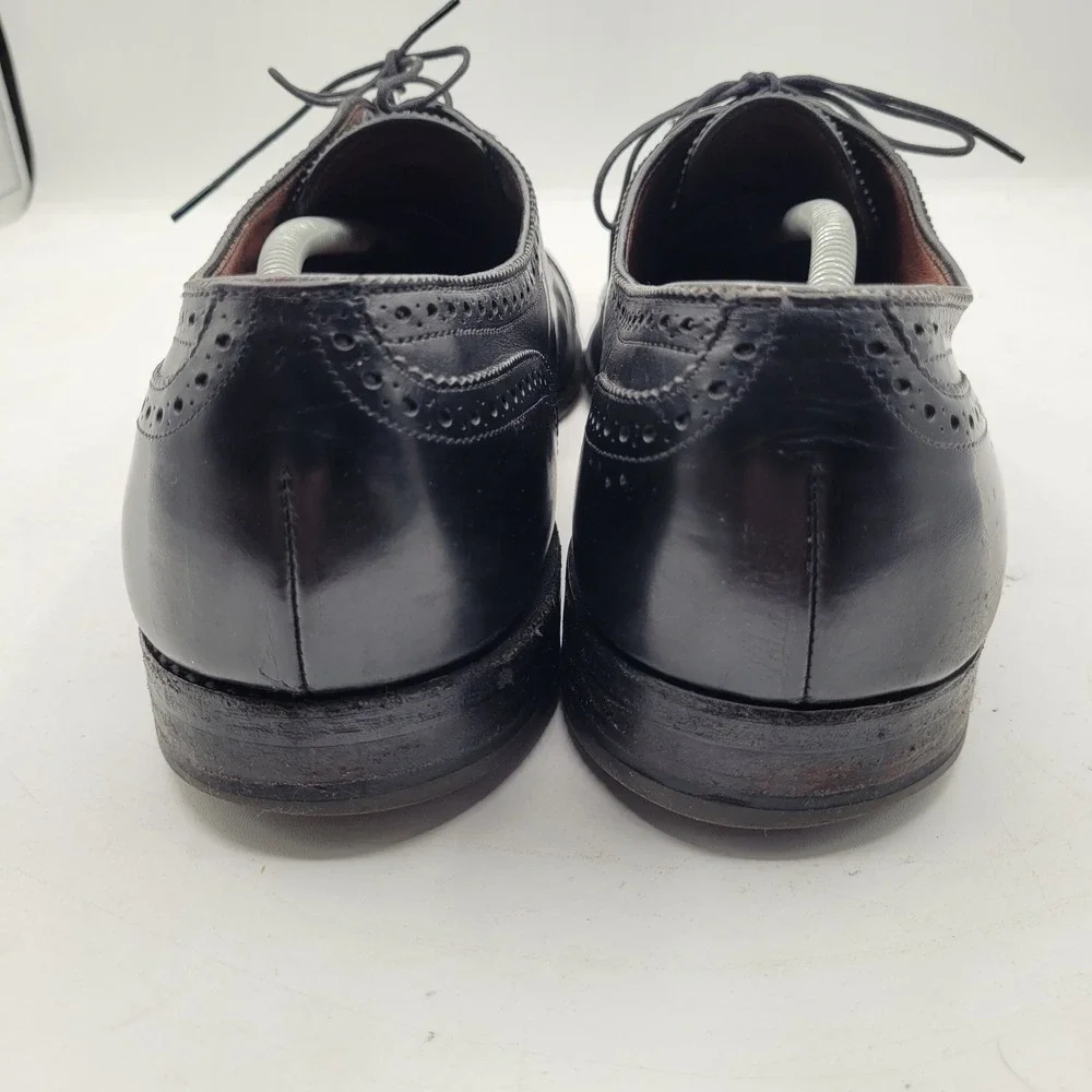 Allen‎ Edmonds Sanford Oxford Cap Toe Shoes 14 A Black Leather Made in USA