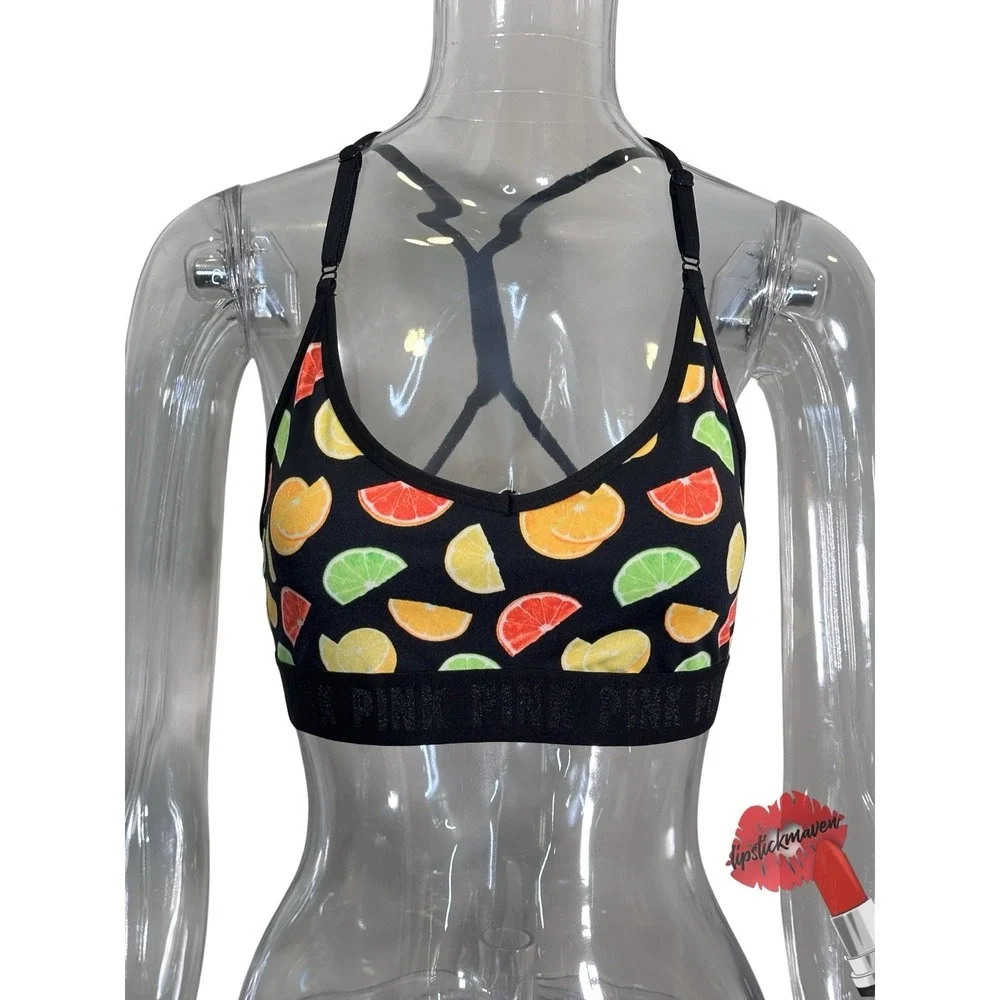 Victoria Secret Ultimate Lightly Lined Bra Women Large‎ Fruit Graphic Print