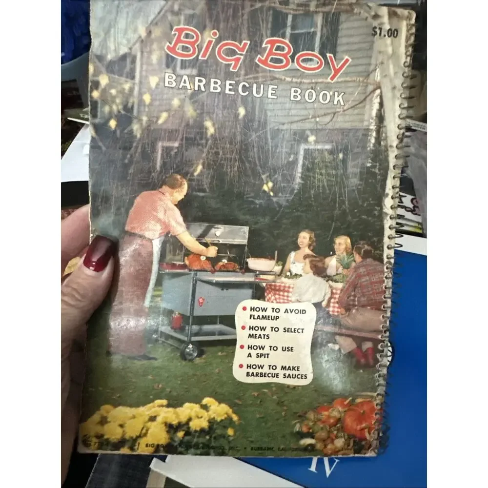 Vintage Big Boy Barbecue BooK 1957 Edition Full Color Grill Cookbook Illustrated