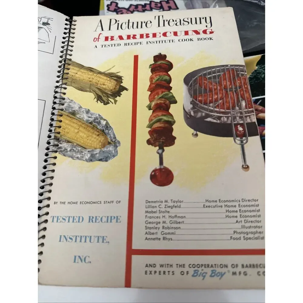 Vintage Big Boy Barbecue BooK 1957 Edition Full Color Grill Cookbook Illustrated
