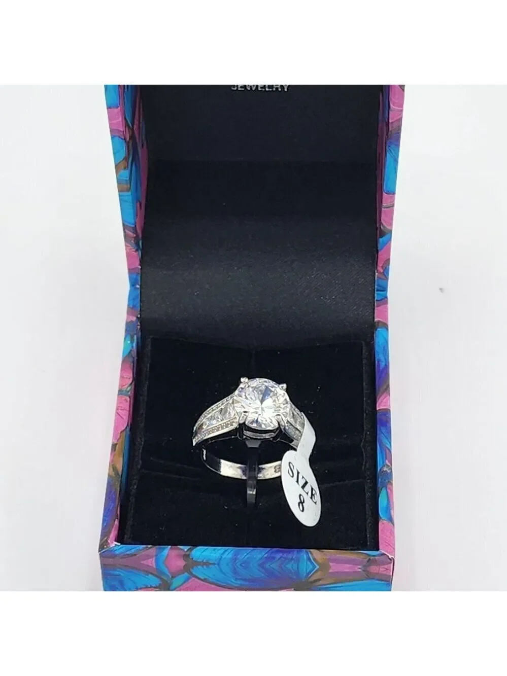 Brand New Gold Plated Round gemstone And Cz Stones Ring