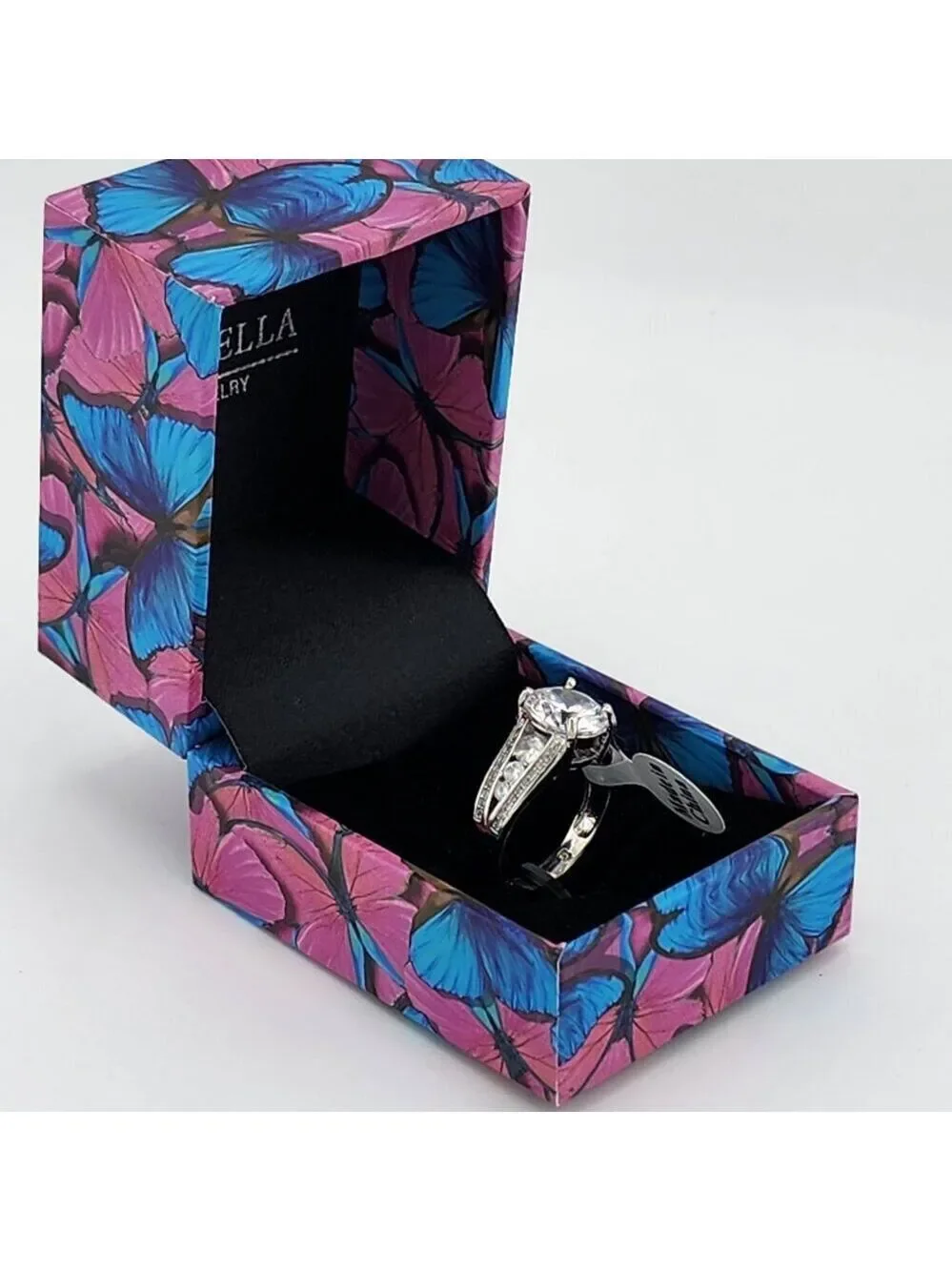 Brand New Gold Plated Round gemstone And Cz Stones Ring