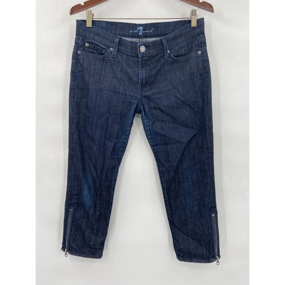 7 For All Mankind‎ Women's Denim Low Rise Capri Pants Size 28