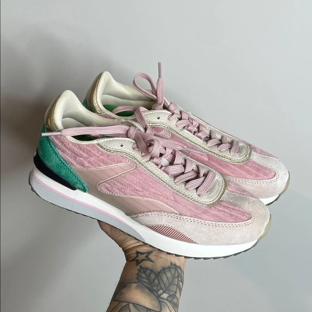 HOFF | Women’s Pink Suede Fantasy Trainer Sneakers Size 7.5