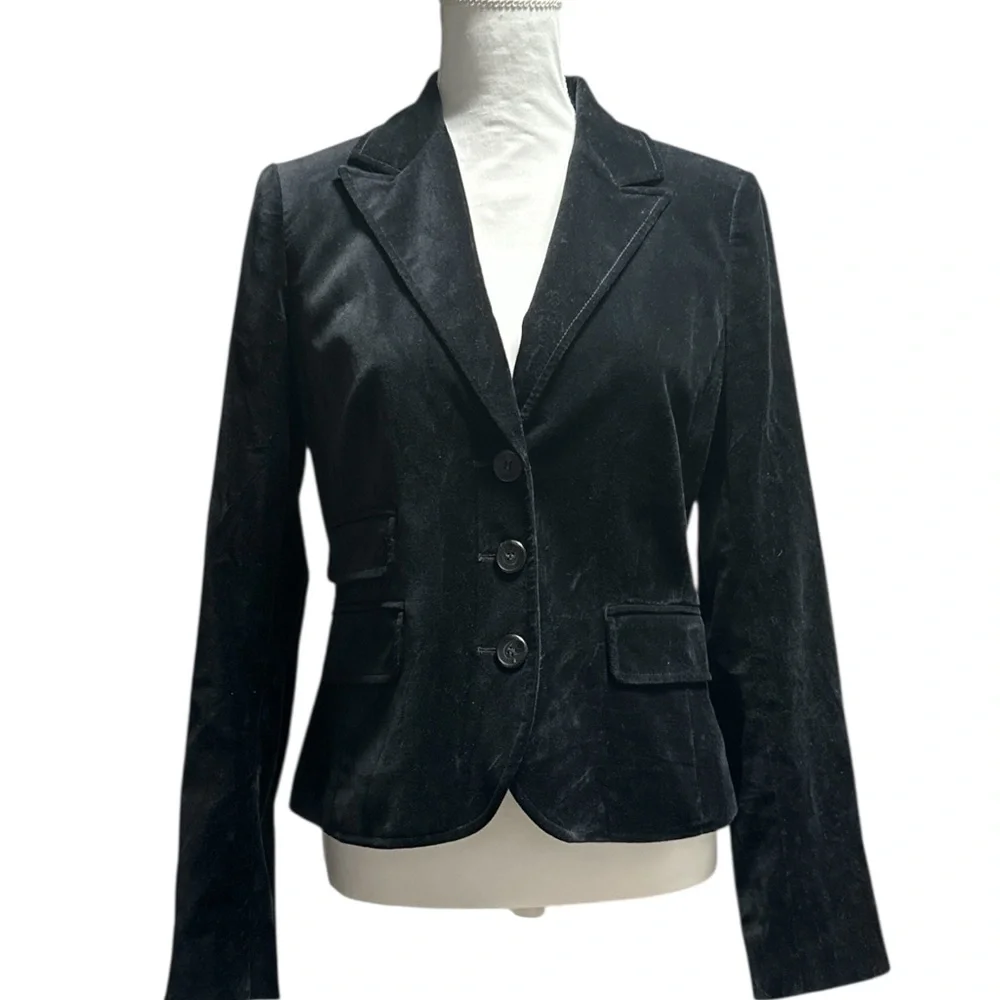 LOFT Black Velvet Women's‎ Blazer