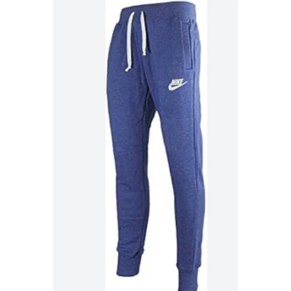 Nike Sportswear‎ Men Blue Heather Jogger Sweatpants Large Futura Logo Pocket