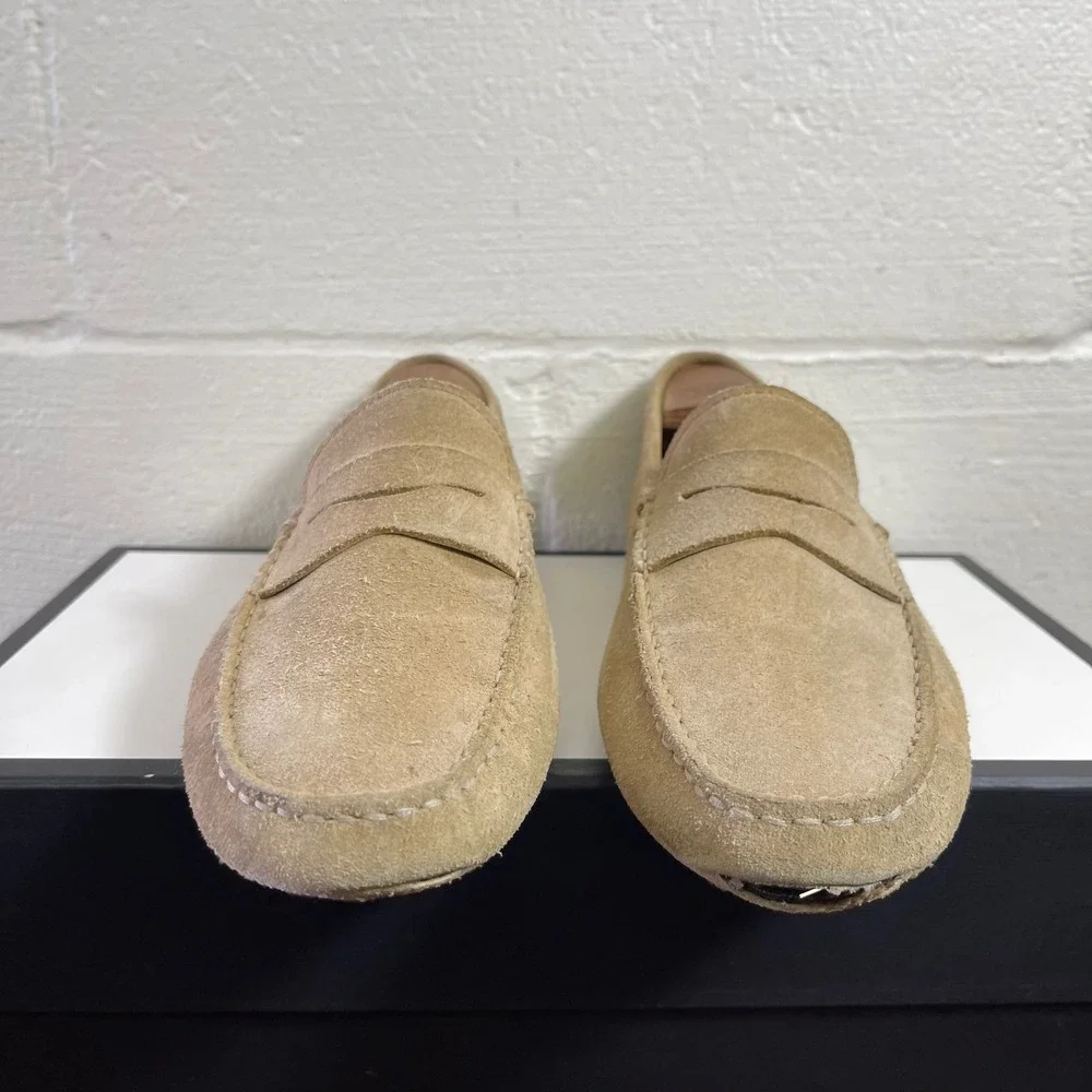 Tods Gommino Brown Suede Driving‎ Penny Loafers Moccasins Slip On Men's 7.5-8 US
