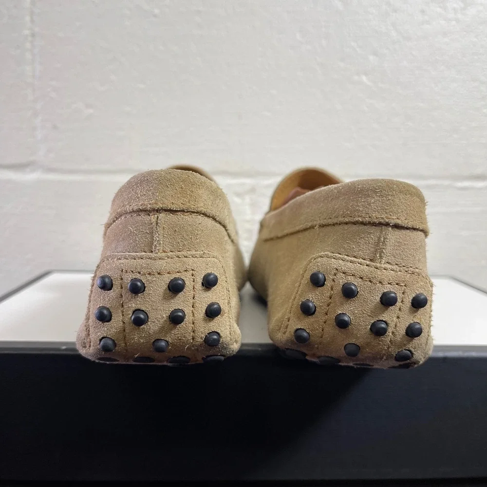 Tods Gommino Brown Suede Driving‎ Penny Loafers Moccasins Slip On Men's 7.5-8 US