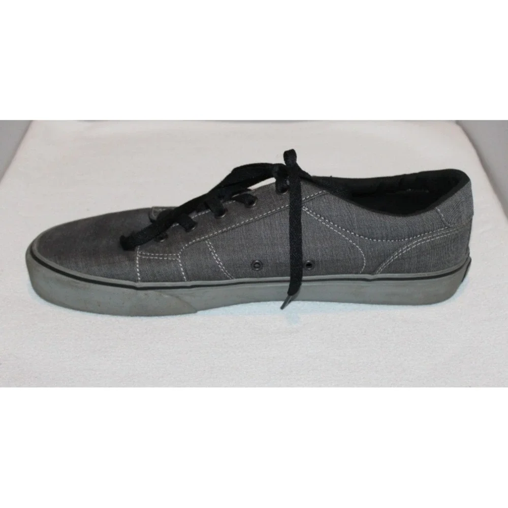 men's‎ Vans Off The Wall Bishop dark gray canvas skateboard shoes Size 12 TC6D