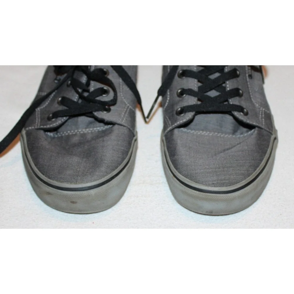 men's‎ Vans Off The Wall Bishop dark gray canvas skateboard shoes Size 12 TC6D