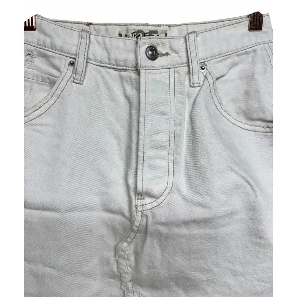 Free People We The Free Brea‎ Cutoff Skirt Deco White Women's Size 25