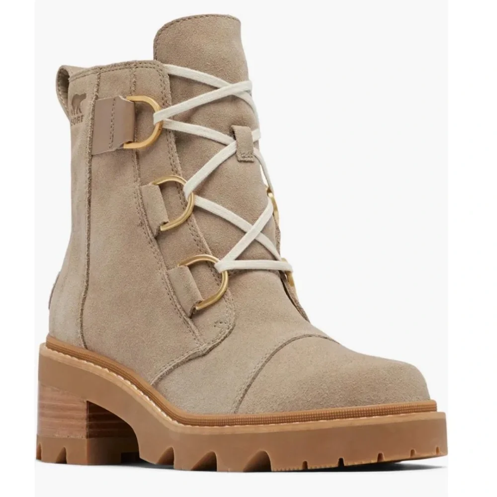 Sorel Omega Taupe Gum 2 Joan Now Lace-Up Boot Size 10