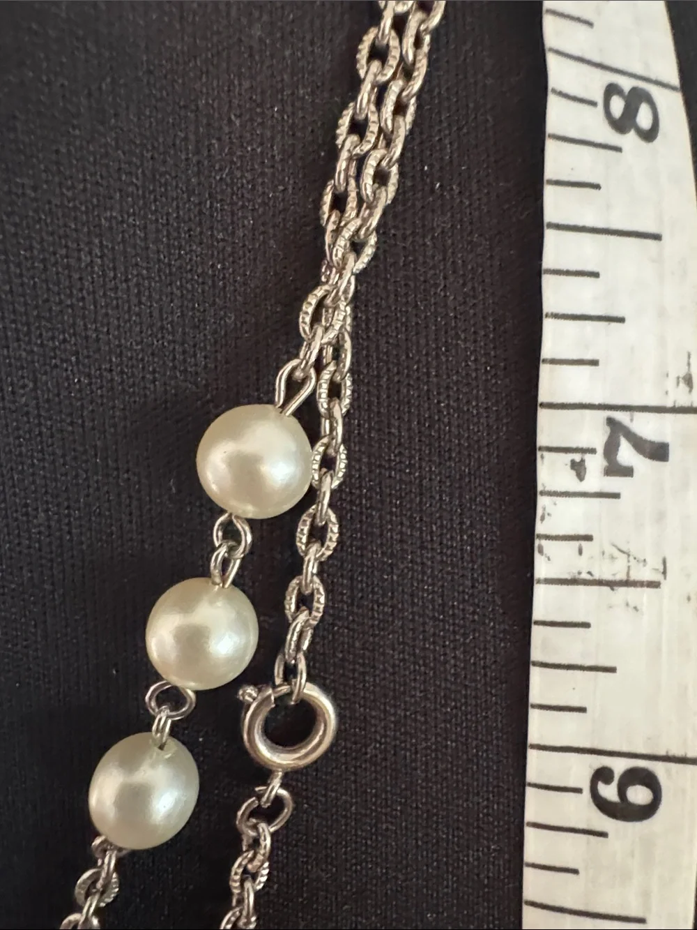Long Gold Pearl Station Necklace - Women Jewelry