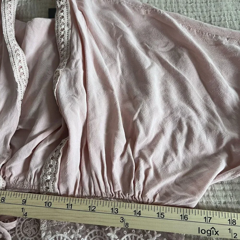 Vince Camuto Pink Lace-Trim Swim Coverup PRICE FIRM!